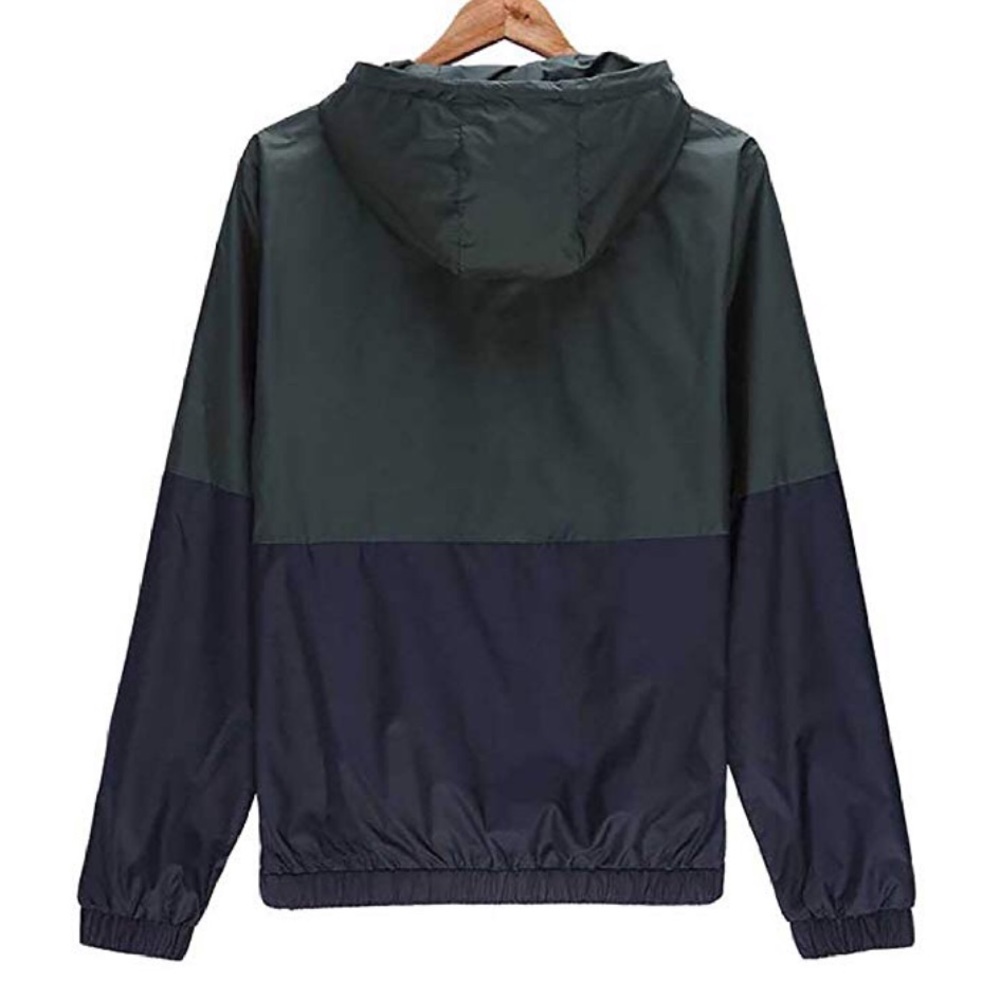 Colorblock Windbreaker Hooded Active Jacket - Picture 3 of 4